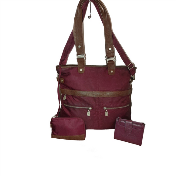 Baggallini Elena Travel Tote w. Wallet & Wristlet - Picture 1 of 10